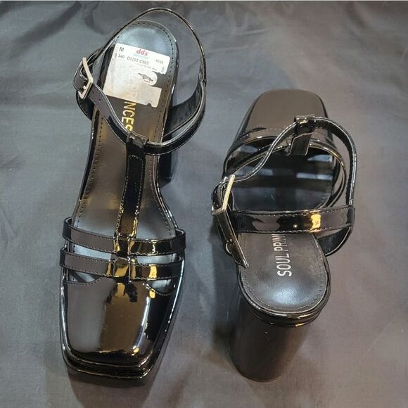 BRAND NEW SOUL PRINCESS PLAIN PLATFORM ANKLE CURVE WIDE HIGH HEEL   SAND… S2 - Picture 6 of 16